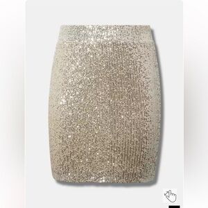 Torrid Champagne Sequin skirt